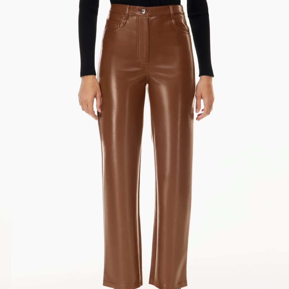 Aritzia black leather Melinda Pant